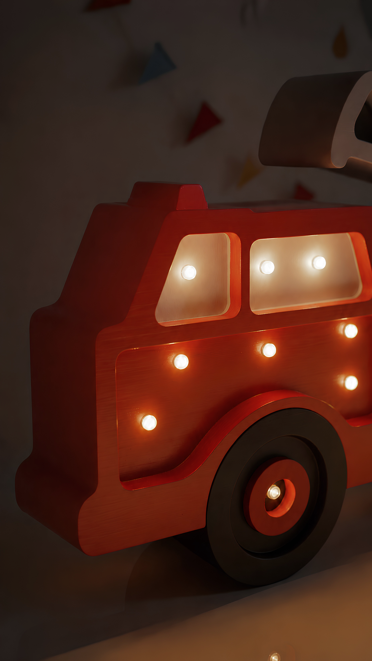 Little Lights Fire Truck Night Light | Red