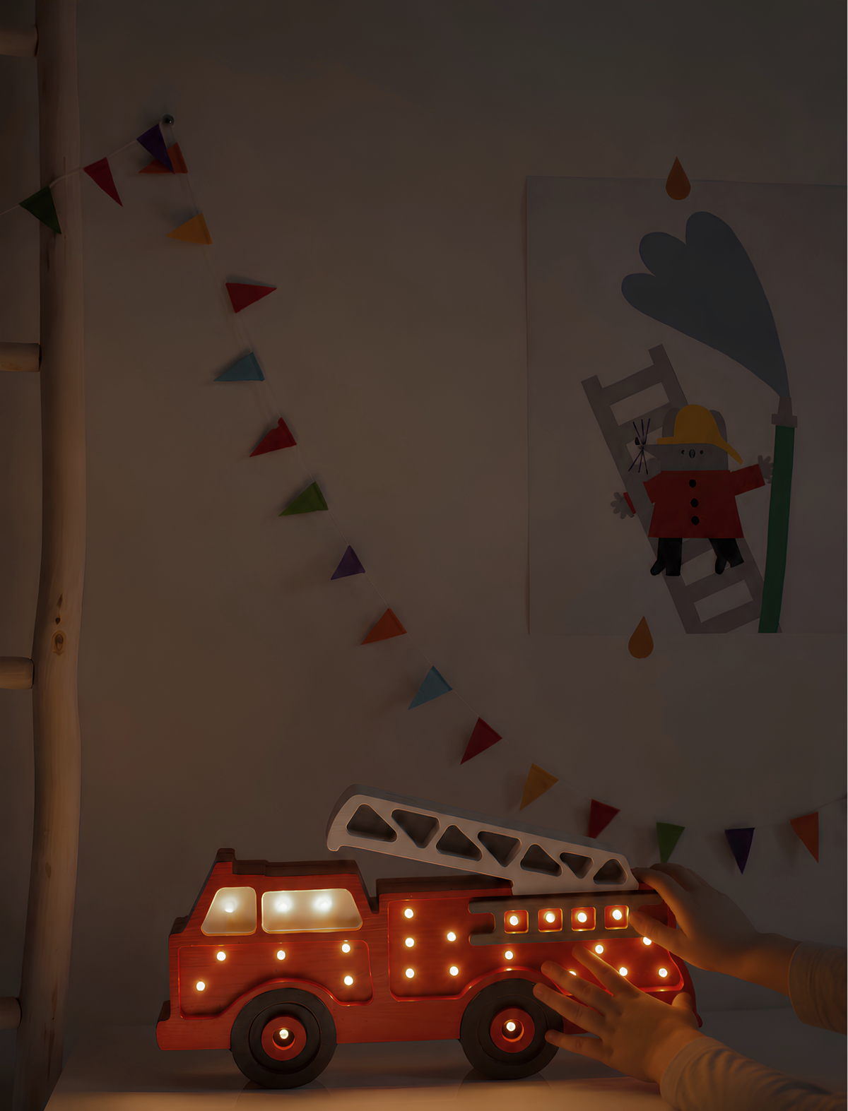 Little Lights Fire Truck Night Light | Red
