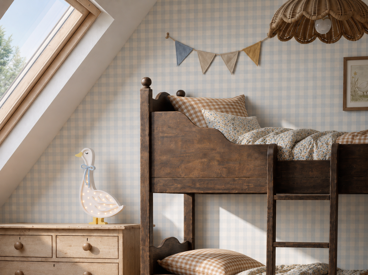Little Lights Goose Night Light | Cottage Blue Bow