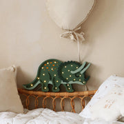 Triceratops Night Light Wooden Dinosaur Lamp Nursery Light Dino Room Decor Birthday Present Boys Kids Bedroom Lighting Dino Themed Nursery
