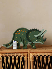 Triceratops Night Light Wooden Dinosaur Lamp Nursery Light Dino Room Decor Birthday Present Boys Kids Bedroom Lighting Dino Themed Nursery