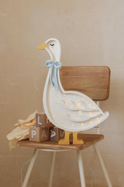 Holz Nachtlicht Weiße Gans Rustikale Kinderzimmerlampe Bauernhausstil Kinderzimmer Mädchen Deko Babyparty Geschenk Lustige Boho Ente Wandlampe Bauernhaus