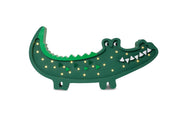 Krokodil-Nachtlicht aus Holz für Kinder, Safari-Lampe, Boho-Kinderzimmerdeko für Jungen, Babyparty-Geschenk, Dschungel-Motto, Alligator, Jungenzimmer, Grün, Exotisch