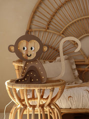 Wooden Monkey Night Light for Kids Jungle Safari Nursery Decor Handmade Lamp Baby Shower Gift Boys' Room Jungle Style Monkey Decoration Ape