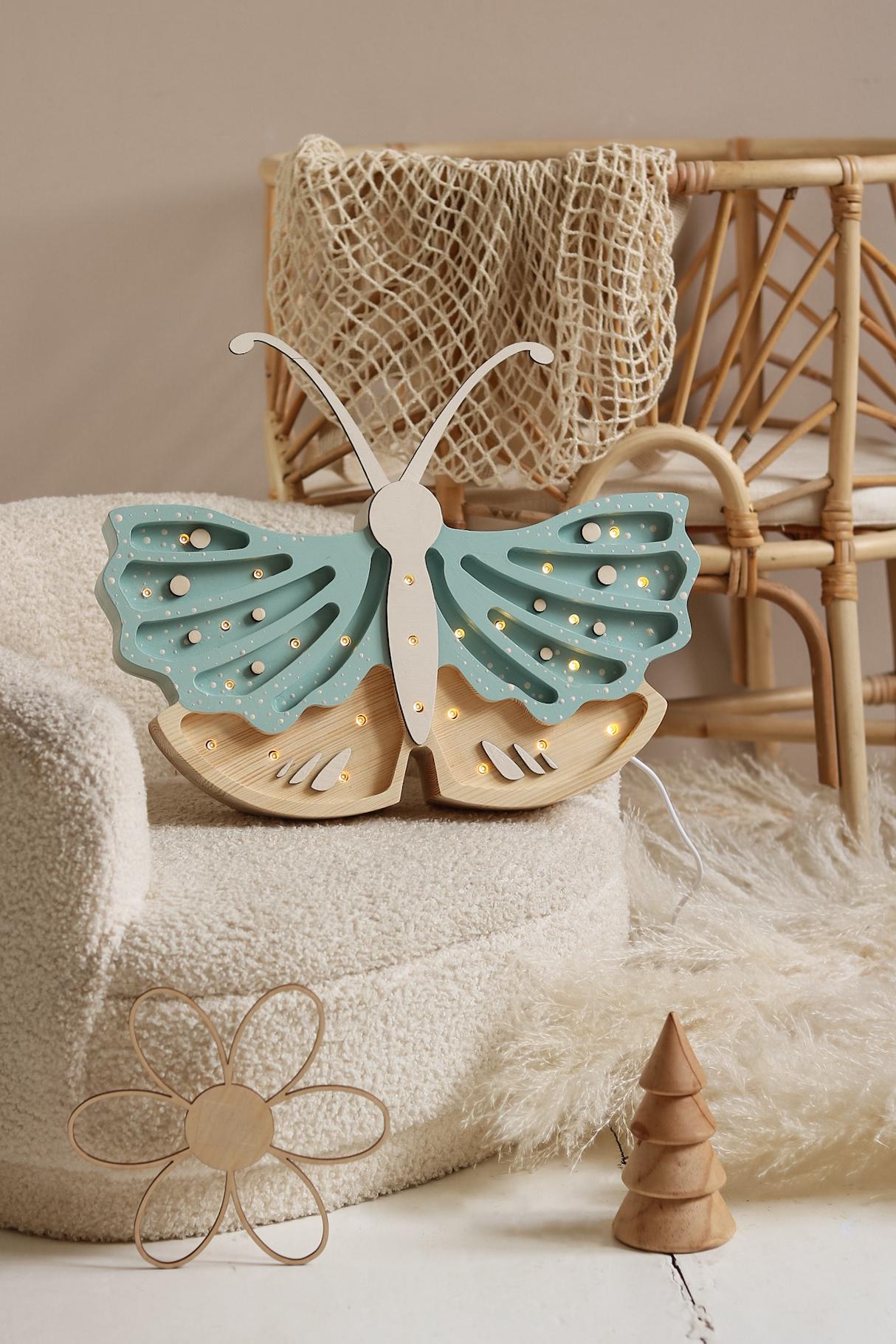 Lampka Nocna Motyl Little Lights | Blue Jay- Końcówka Kolekcji