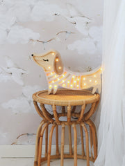 Dog Night Light – Wooden Lamp for Kids' Room | Dachshund Dog Decor | Bedside Lamp | Gift for Dog and Dachshund Lovers Wall lamp Pink Room
