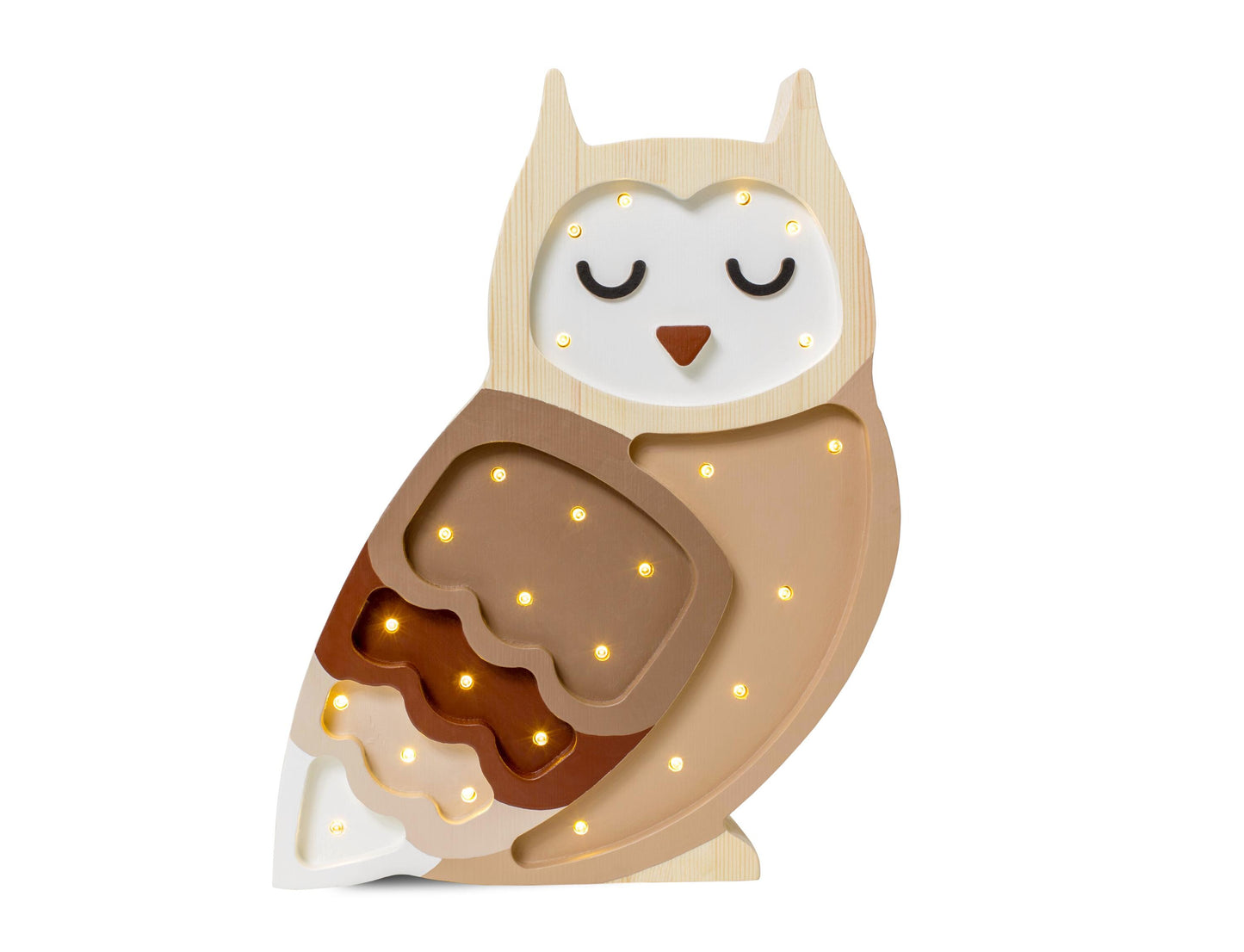 Adorable Owl Lamp for Nursery Decor - Handmade Woodland Theme Lighting for Kids Room - Handcrafted Wooden Nursery Lamp - Unique Baby Gift