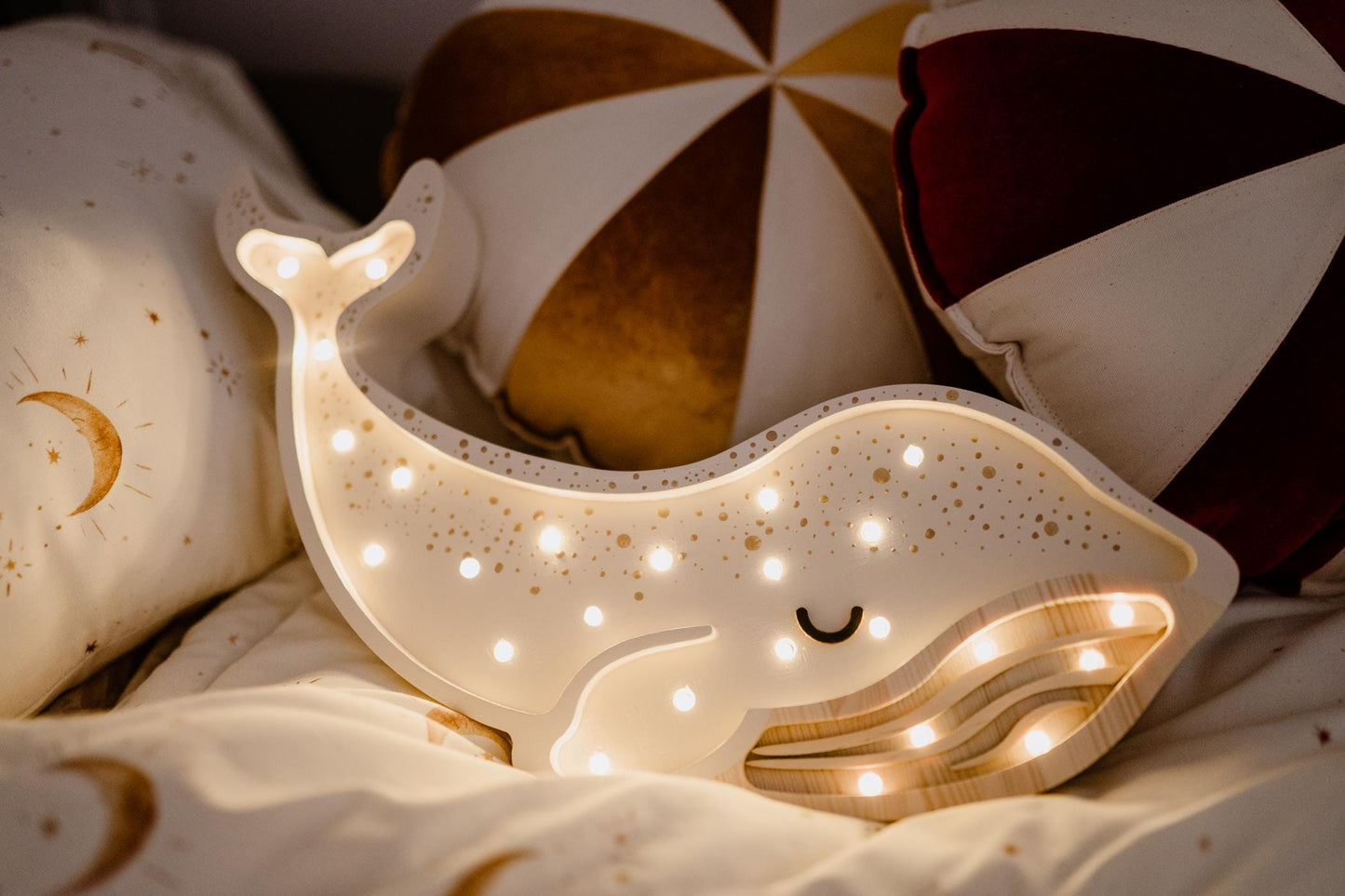 Adorable Whale Lamp Nursery Decor Handmade Ocean Theme Baby Room Decor Handcrafted Wooden Nursery Lamp Unique Baby Gift Wooden Night Light