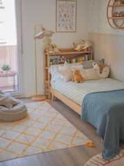 Holz-Nachtlicht Retro Flugzeuglampe Kinderzimmer Beige Deko Handgemacht Reisen & Abenteuer für Kinderzimmer Bär im Flugzeug Lampe Pilot Bär