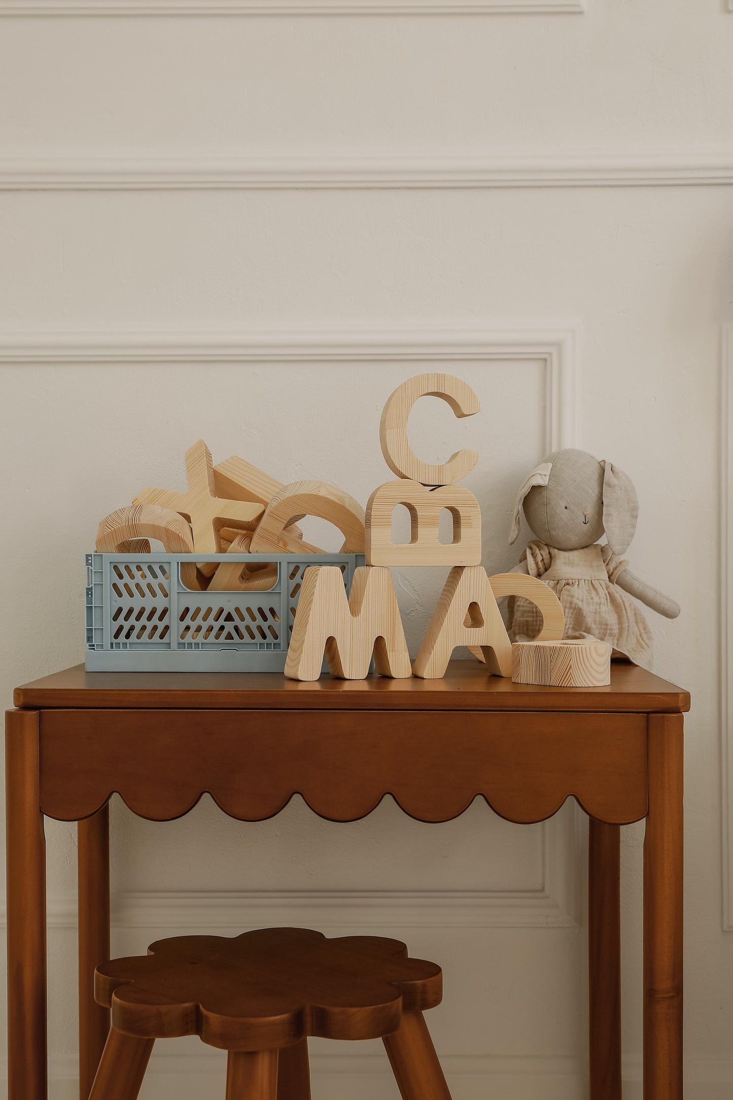 Wooden Alphabet Letters for Kids Personalized Decor Educational Wooden Letters – Montessori Gift Waldorf Wooden Blocks Wooden Learning Toy