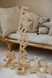 Wooden Alphabet Letters for Kids Personalized Decor Educational Wooden Letters – Montessori Gift Waldorf Wooden Blocks Wooden Learning Toy