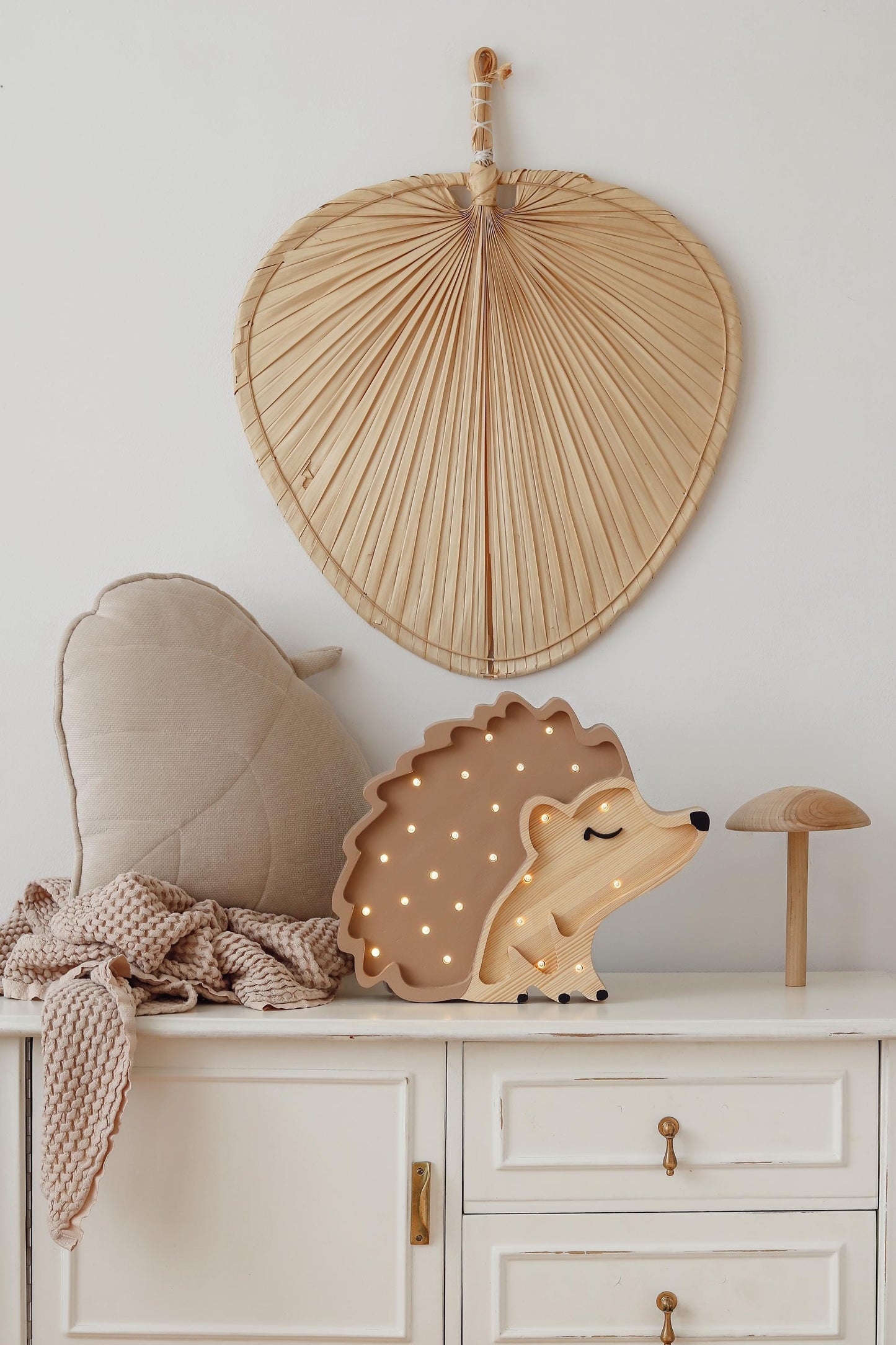 Wooden Night Light Hedgehog Lamp Woodland Nursery Decor Handmade Lighting Forest Kids Room Unique Baby Gift Brown Autumn Mood Montessori