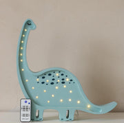 Dino Night Light Diplodocus Wooden Lamp for Kids Room Baby Gift Blue Dinosaur Decor Brontosaurus Dinosaur Wallpaper Nursery Dino Gift Idea