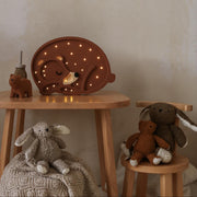 Wooden Bear Night Light Lamp Child’s Room Kids Room Forest Theme Handcrafted Gift for Baby Toddler Woodland Nursery Boys Decor Brown Natural