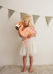 Flamingo Nachtlicht aus Holz Tropische Deko-Lampe für Kinder Rosa Kinderzimmer Wanddeko Babyparty-Geschenk Mädchenzimmer Boho Baby-Geschenk Exotisches Tier