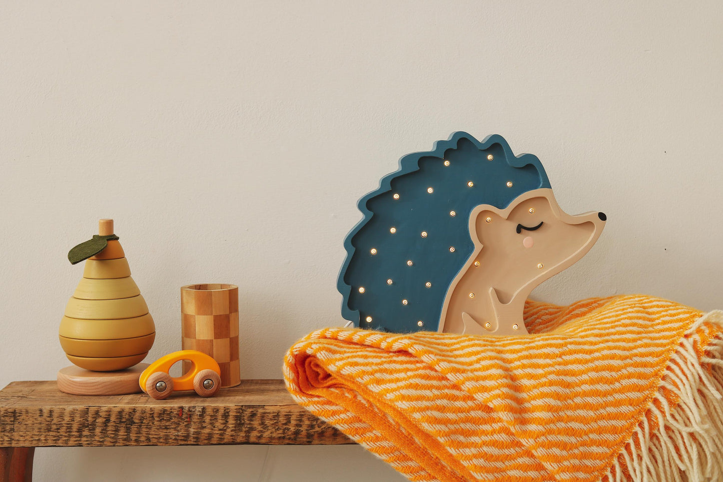 Drewniana Lampka Nocna Jeż Oświetlenie Do Pokoju Leśnego Ręcznie Robione Oświetlenie Pokój Dziecięcy Unikalny Prezent Dla Dziecka Waldorf Jesienny Nastrój Montessori