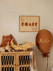 Hölzernes Krokodil-Nachtlicht für Kinder Safari Lampe Boho-Kinderzimmerdeko Jungen Babyparty Exotisches Tiergeschenk Dschungel-Thema Alligator Jungenzimmer