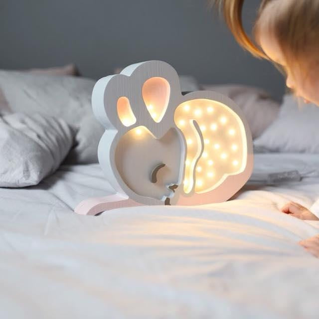 Bezauberndes Mäuse-Nachtlicht, Holz-Kinderzimmerlampe für Babyzimmer, Babyparty-Geschenk, Mädchenzimmer-Deko, holzige, skurrile, von der Natur inspirierte Raumdekoration