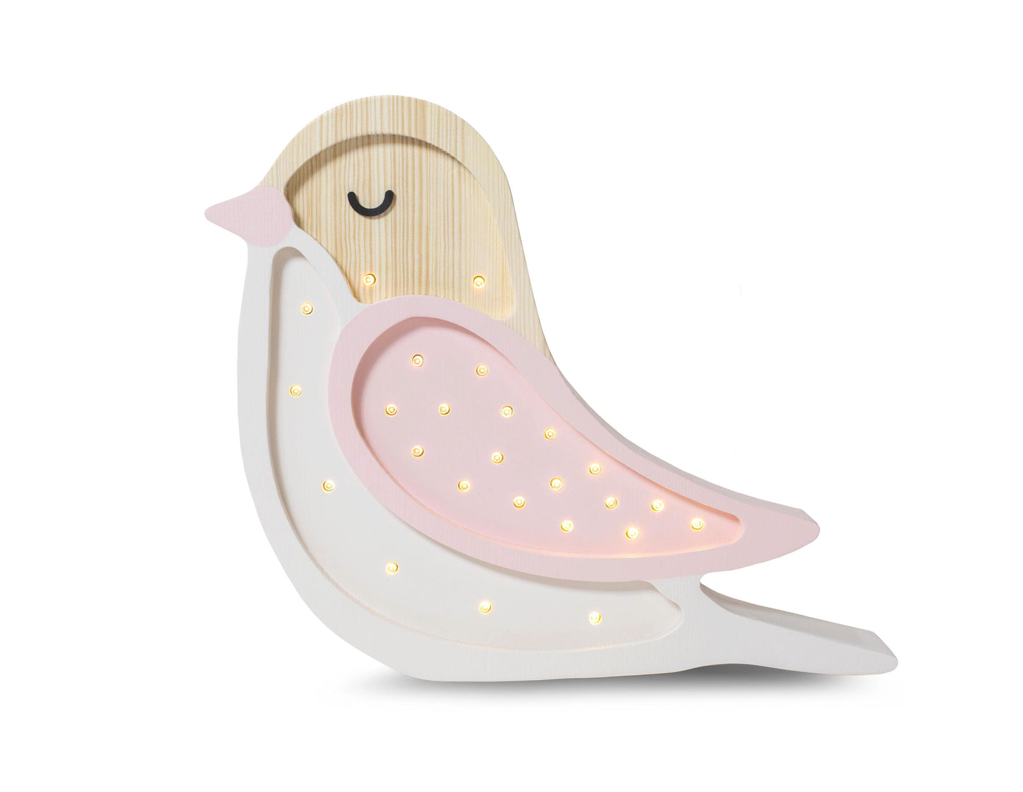 Wooden Bird Night Light – Lamp for Girls' Room – Bedside Table Lamp and Wall Sconce – Nursery Light – Boho Bird Decor - Baby Shower Gift