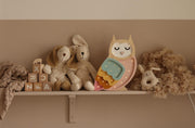 Hölzerne Eulennachtleuchte – Waldlampe für Kinderzimmer – Wald-Deko – Kinderzimmerlampe – Nachttischlampe für Babyzimmer im Wald-Thema