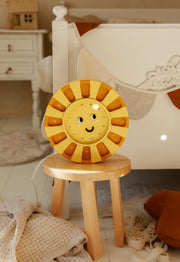 Nachtlicht Holzsonne – Handgefertigte Kinderzimmerlampe Babygeschenk Kinderzimmerdeko Sonnenlicht für Kinder Einzigartiges Babygeschenk Sonnenlampe Geburtstagsgeschenk