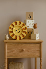 Nachtlicht Holzsonne – Handgefertigte Kinderzimmerlampe Babygeschenk Kinderzimmerdeko Sonnenlicht für Kinder Einzigartiges Babygeschenk Sonnenlampe Geburtstagsgeschenk