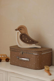 Nachtlicht aus Holz, Vogel, für Kinderzimmer, Braun, für Kinderzimmer, Wald-Dekor, Beige, Tier, weiche Beleuchtung, Natur inspiriert, Montessori Waldorf Mädchen