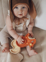 Entzückende Mini-Eichhörnchenlampe für Kinderzimmer – handgefertigte Waldtier-Beleuchtung für das Kinderzimmer, hölzerne Kinderzimmerlampe, einzigartiges Babygeschenk, Waldtier