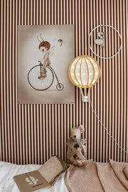 Wooden Hot Air Balloon Lamp Night Light Nursery Wall Decor Montessori Room Gift Adventurous Boy Little Traveler Retro Yellow Mustard Boys