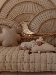 Hölzerne Vogelnachtlichtlampe für Mädchenzimmer Nachttischlampe und Wanddekoration Kinderzimmerlicht Boho Vogel Cappuccino Babypartygeschenk