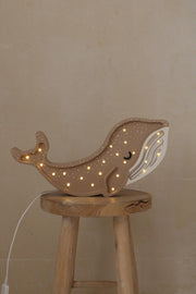 Holz Wal Nachtlicht Ozean Thema Kinderzimmer Lampe Maritime Babyzimmer Deko LED Nachttischlampe Wandlampe Meerestier Deko Kinder Holzwal