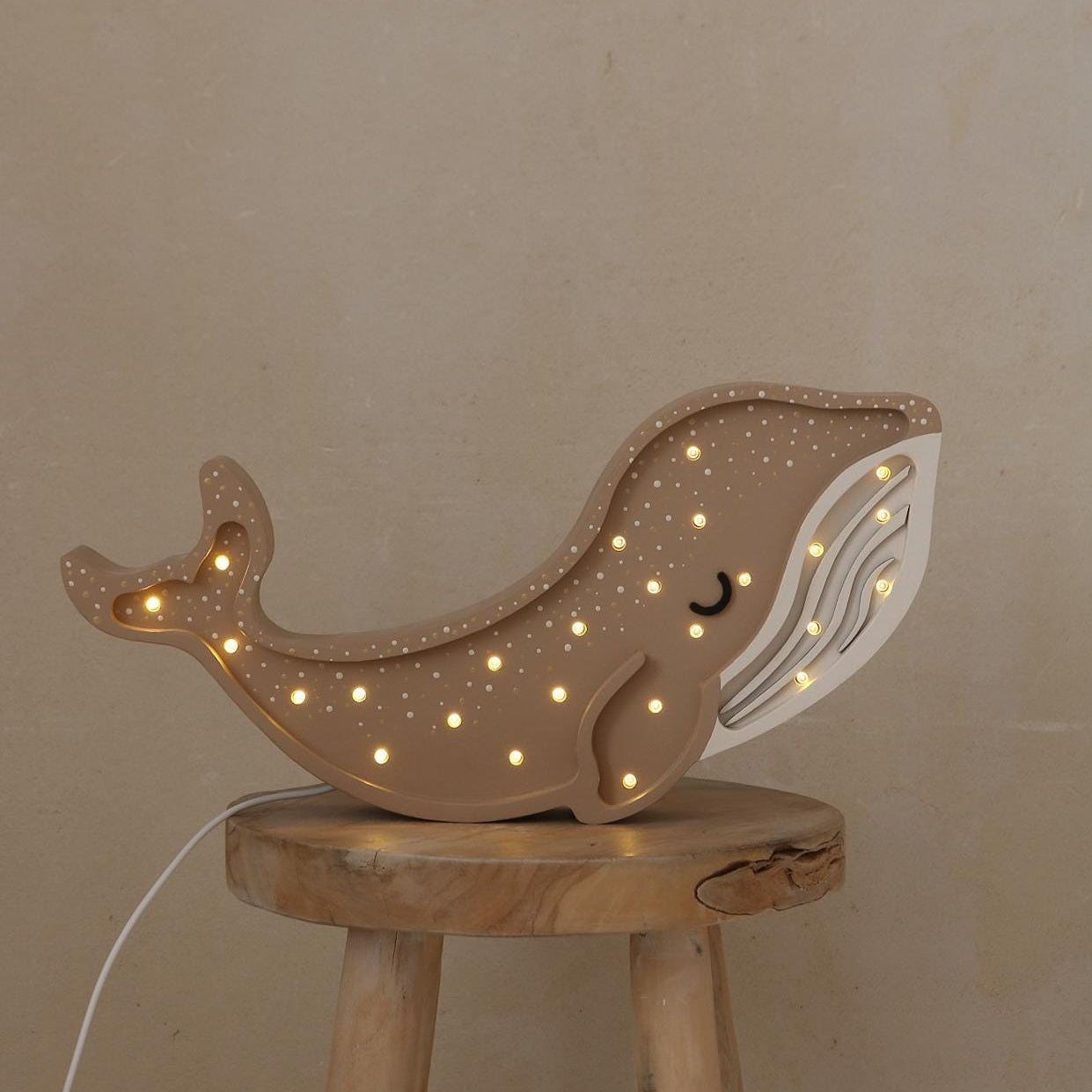 Little Lights Whale Night Light | Cinamon Brown