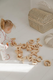 Wooden Alphabet Letters for Kids Personalized Decor Educational Wooden Letters – Montessori Gift Waldorf Wooden Blocks Wooden Learning Toy