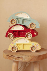 Nachtlicht Holzauto Retro für Jungenzimmer Klassische rote Autolampe Kinderzimmer Deko Fahrzeug-Thema Kinderzimmer Baby Junge Wandlampe Babyparty-Geschenk