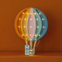 Wooden Hot Air Balloon Lamp Night Light Nursery Wall Decor Montessori Room Gift for Girl Retro Kidsroom Pink Girls Decoration Retro Rainbow