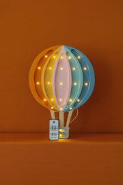 Nachtlicht aus Holz Heißluftballon Lampe Wanddeko Kinderzimmer Montessori Zimmer Geschenk für Mädchen Retro Kinderzimmer Rosa Mädchen Deko Retro Regenbogen