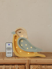 Hölzernes Mini-Vogel-Nachtlicht – Natur-inspiriertes Babyzimmer | Handgefertigte Lampe für Kinder – Licht im Wald-Stil