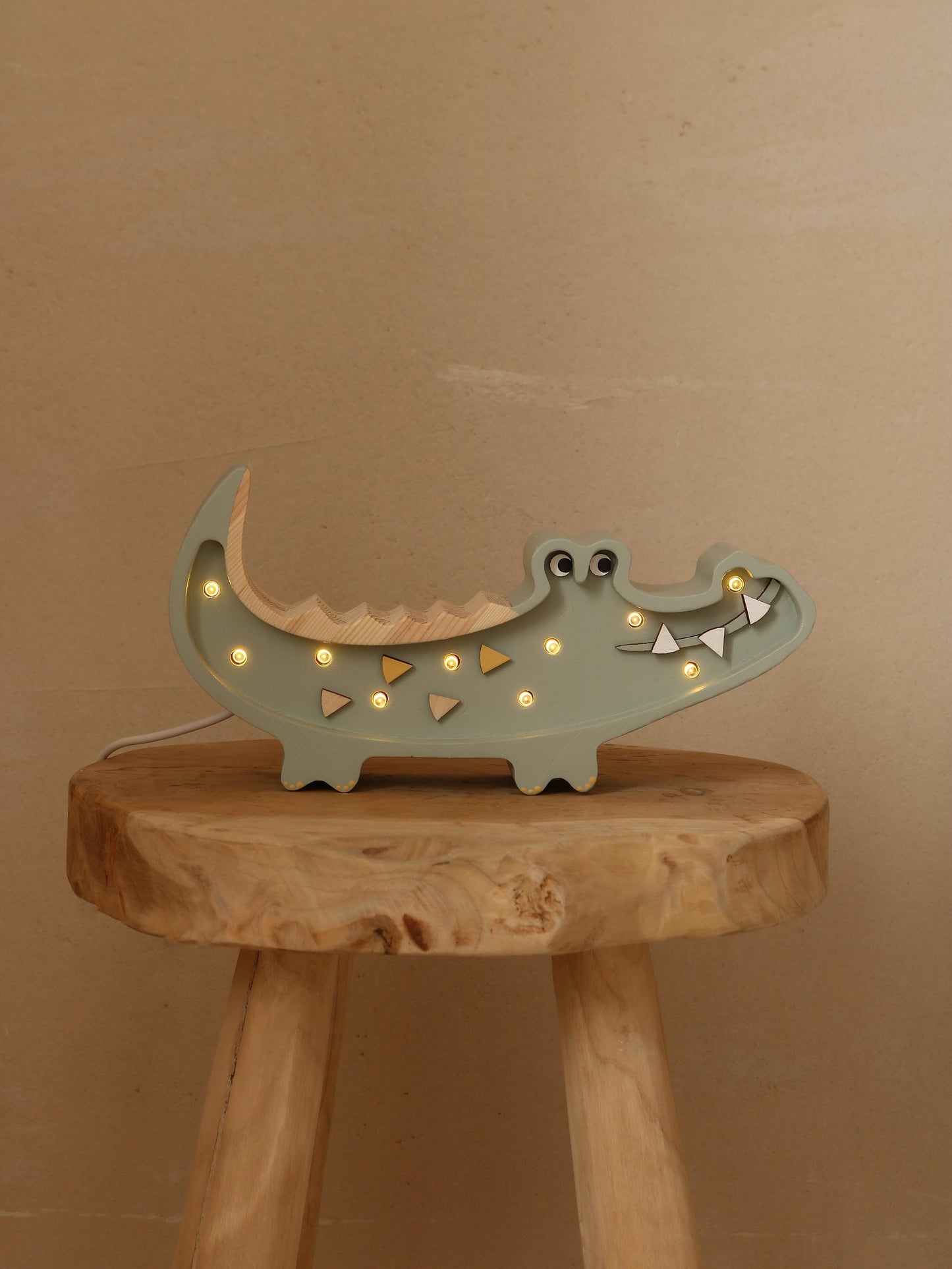 Hölzernes Krokodil-Nachtlicht für Kinder, Safari-Lampe, Boho-Kinderzimmerdeko für Jungen, Babyparty- und Geburtstagsgeschenk, Dschungel-Thema, Alligator, Jungenzimmer