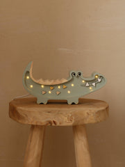 Hölzernes Krokodil-Nachtlicht für Kinder, Safari-Lampe, Boho-Kinderzimmerdeko für Jungen, Babyparty- und Geburtstagsgeschenk, Dschungel-Thema, Alligator, Jungenzimmer