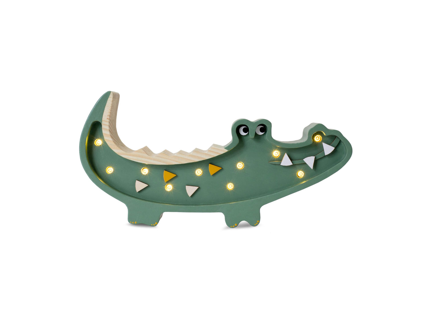 Drewniana lampka nocna z krokodylem dla dzieci, lampka Safari, wystrój pokoju dziecięcego w stylu Boho dla chłopców, zielony prezent na baby shower, motyw dżungli, pokój chłopców, zielony