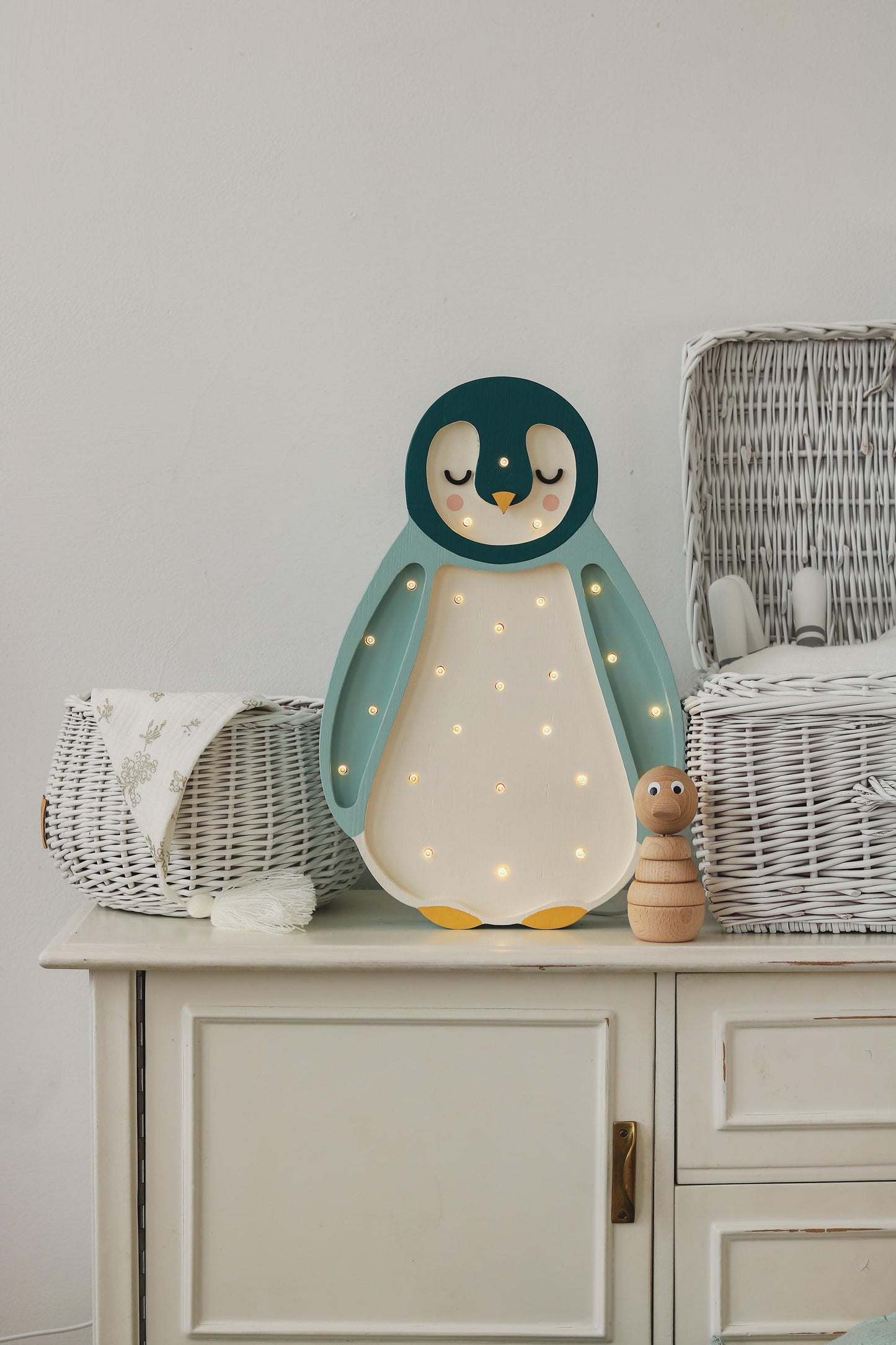 Pinguin Nachtlicht Nachttischlampe und Wandleuchte Beleuchtung für Kinderzimmer Kinderzimmerdekoration Arktisches Thema Tier Winterwunderland
