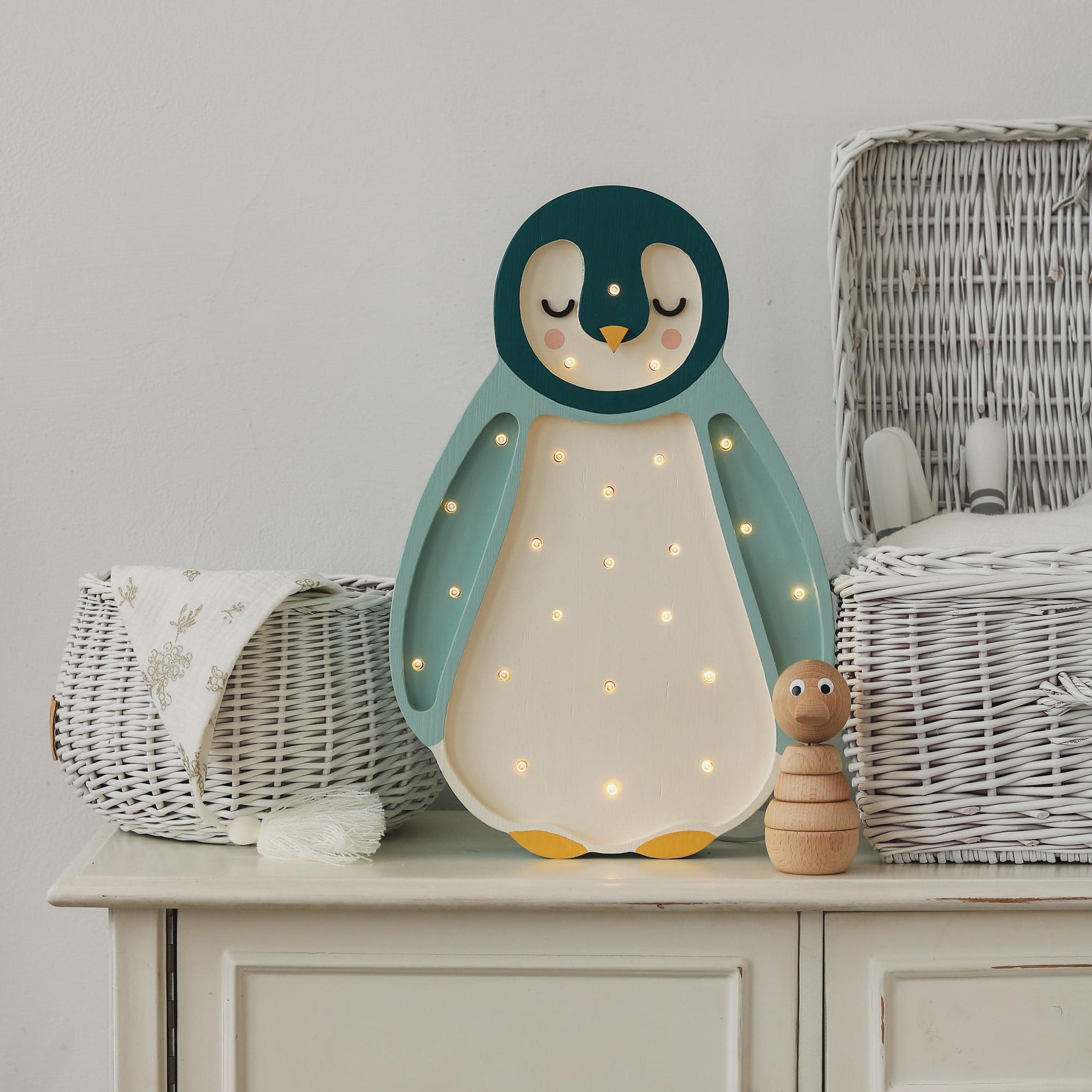 Little Lights Penguin Night Light | Teal