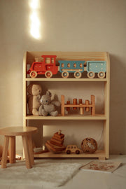 Holzeisenbahn-Nachtlicht für Kinder – Handgemachte Kinderzimmerlampe Babyzimmerbeleuchtung – Babyparty-Geschenk Personalisierte Deko Jungenzimmer Tschu-Tschu-Bahn