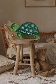 Hölzerne Schildkröten-Nachtlampe Ozean-Deko für Kinderzimmer Handgemachte Lampe Babyzimmer-Beleuchtung Küstenstil Beige Babyzimmer Meerestier Nautisch
