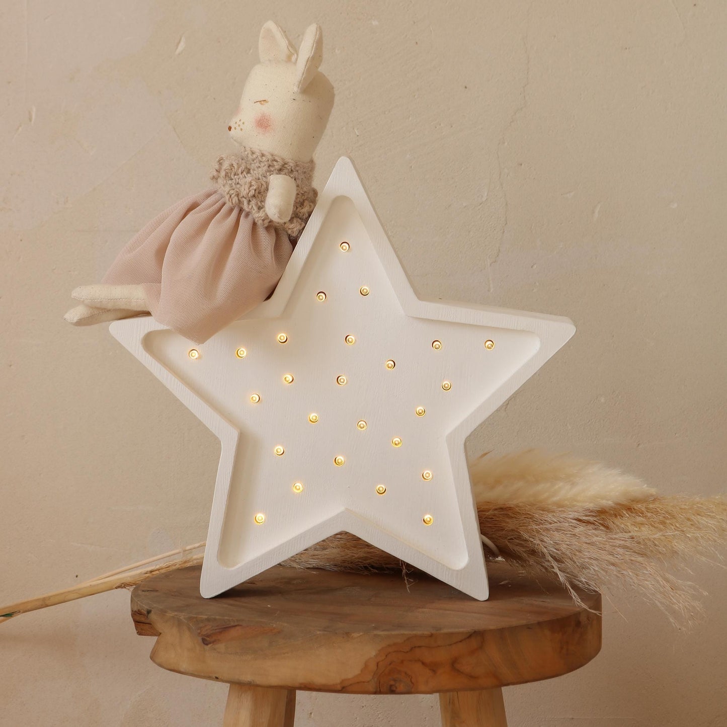 Hölzernes Sternen-Nachtlicht Kinderzimmerlampe Handgemachtes Babygeschenk Himmel- und Sterne-Dekor Kleine Lichter Sternlampe Galaxie-inspirierte Kinderzimmerlampe