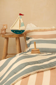 Wooden Sailboat Night Light Nautical Kids Room Decor Ocean Theme Lamp for Little Explorer Coastal Nursery Decoration Coastal Baby Room Decor