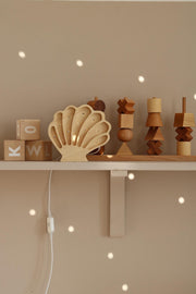 Muschel-Nachtlicht aus Holz, pinkfarbene Lampe für Meerjungfrauen-Zimmer, Kinderzimmer, Ozean-Thema-Deko, Küsten-Kinderzimmer-Deko, Boho-Stil, Ozean-inspiriert, Bali-Stil