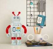 Little Lights Roboter-Holzlampe – Handgemachtes LED-Nachtlicht für Kinder – Retro-Kinderzimmerdeko – Geschenk für Jungen und Mädchen – Sci-Fi-Zimmer-Akzent