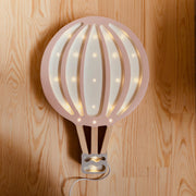 Heißluftballonlampe aus Holz, Nachtlicht, Kinderzimmer-Wanddeko, Montessori-Zimmer-Geschenk, Mädchen, Retro-Kinderzimmer, Rosa, Mädchen-Dekoration, Geburtstag, Zirkus