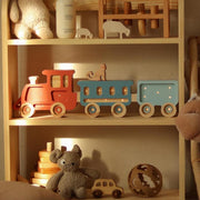 Holzeisenbahn-Nachtlicht für Kinder – Handgemachte Kinderzimmerlampe Babyzimmerbeleuchtung – Babyparty-Geschenk Personalisierte Deko Jungenzimmer Tschu-Tschu-Bahn